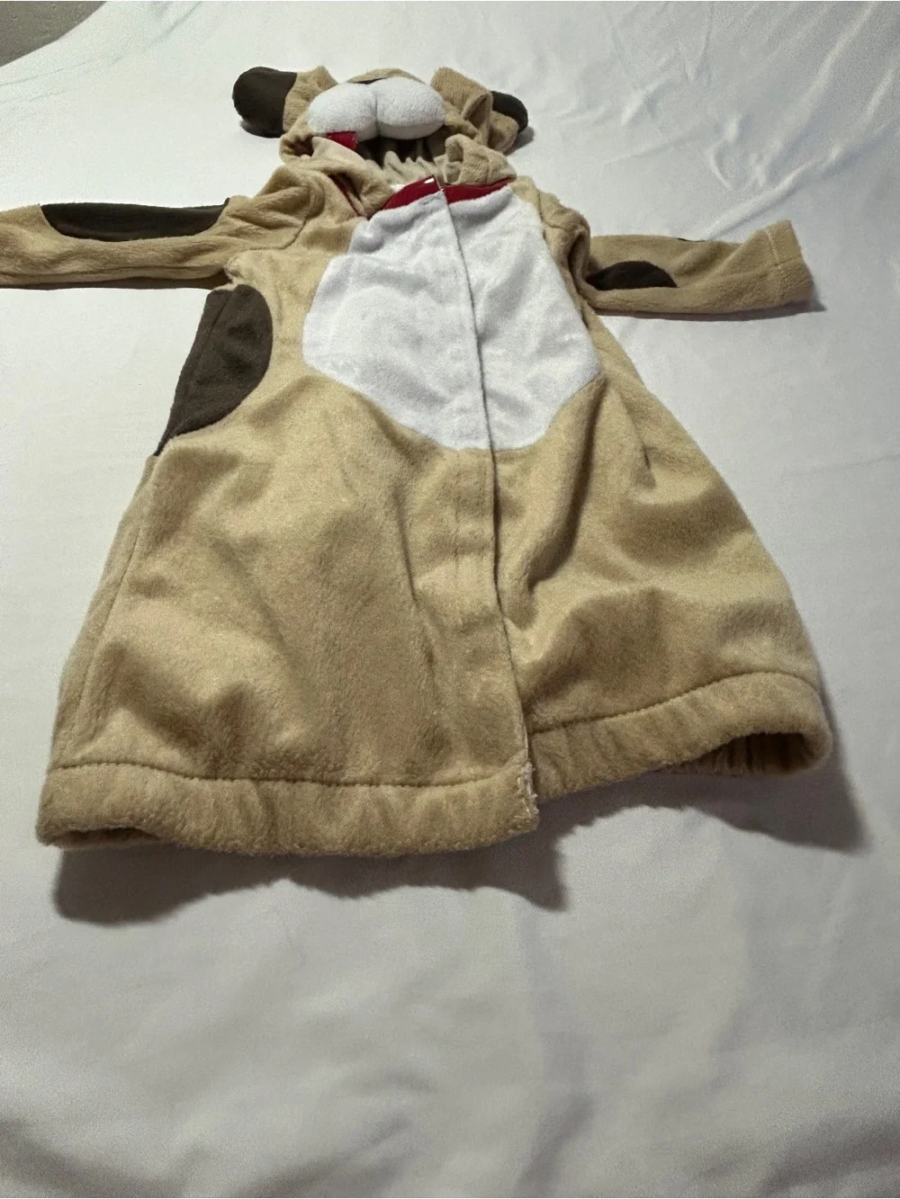 Gymboree Tan and White Puppy Hooded Costume Onesie